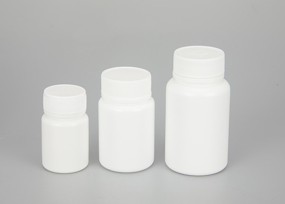 Botellas plásticas vacías blancas de la medicina con el tapón de tuerca 30ml 60ml 100ml