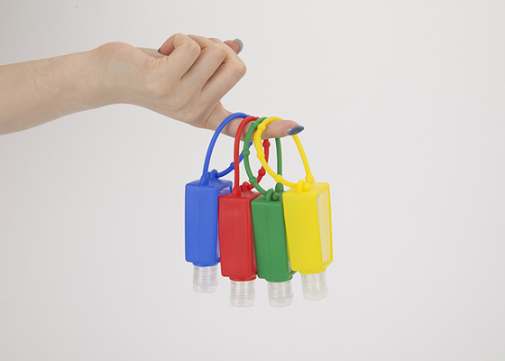 pequeña botella antibacteriana del gel del desinfectante de la mano del ANIMAL DOMÉSTICO 30ml con el gel del silicón trapezoidal
