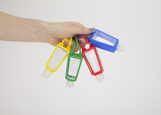 pequeña botella antibacteriana del gel del desinfectante de la mano del ANIMAL DOMÉSTICO 30ml con el gel del silicón trapezoidal