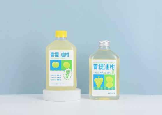 Botellas de té con leche 250ml 350ml 300ml 500ml Botellas de jugo de plástico con tapón de rosca