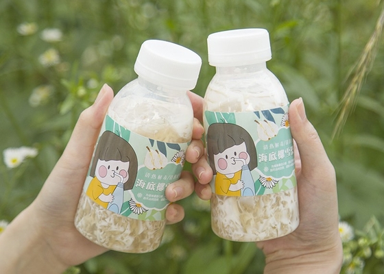 el té de la leche de soja de 400ml 14oz embotella el cuadrado a prueba de calor Juice Bottle Juicy plástico