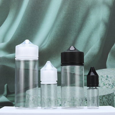 Botella líquida de vapor de 30 ml de 60 ml de material PET con cierre a prueba de niños libre de BPA