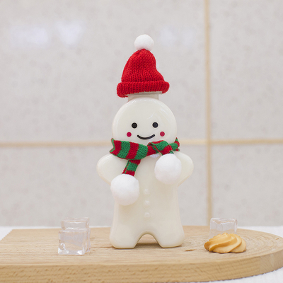 Botellas plásticas del jugo de la Navidad con el casquillo a prueba de fugas, botellas vacías del té de la leche