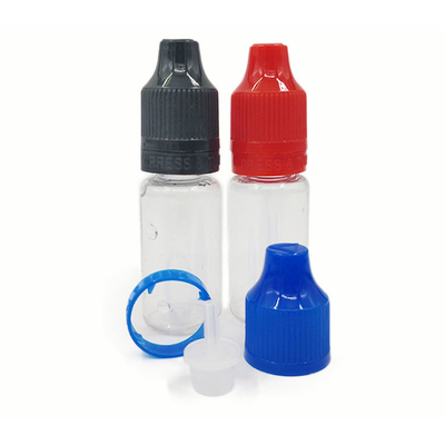Botellas de gotero de plástico PET prensables de 10 ml/0.34 oz