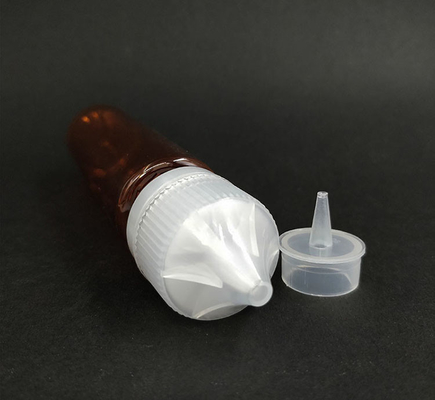 Botella de goteo (negro transparente) reutilizable, tapa a prueba de niños, aplicador de punta de goteo fácil Botellas de goteo con compresión