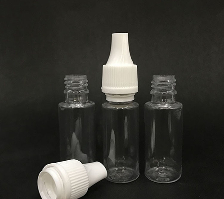 Botella de 10 ml (negro transparente) reutilizable, tapa a prueba de niños