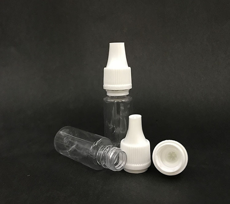 Botella de 10 ml (negro transparente) reutilizable, tapa a prueba de niños