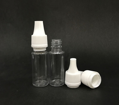 Botella de 10 ml (negro transparente) reutilizable, tapa a prueba de niños