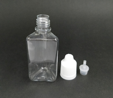 Botella de plástico de forma triangular de 30 ml PET con punta de goteo