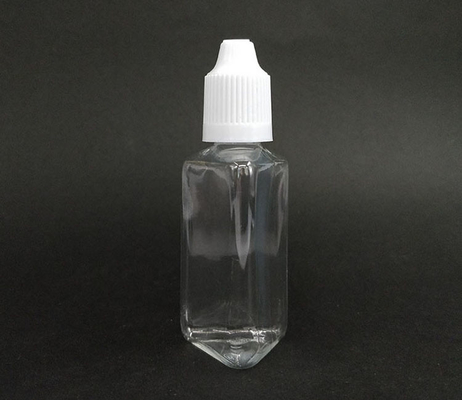 Botella de plástico de forma triangular de 30 ml PET con punta de goteo