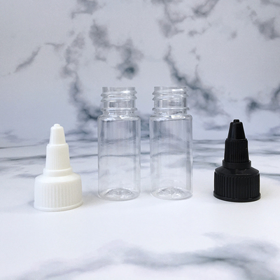15 ml de tornillo de panel de etiqueta personalizado en botellas de plástico para marca