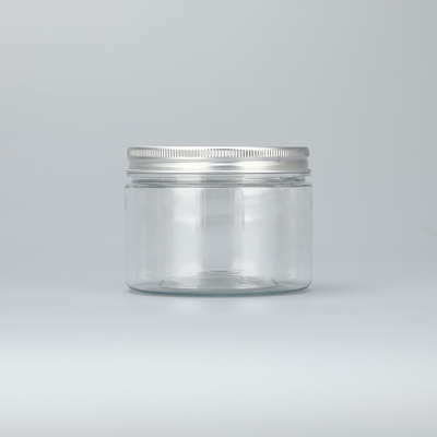 100ml 200ml 8oz 300ml 12oz 500ml blanco claro negro ámbar boca ancha recipientes cosméticos de plástico jar de mascotas con alumbre