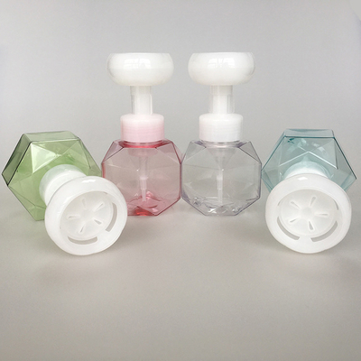 Botella de 50 ml de espuma blanca con logotipo impreso para la superficie de la mano