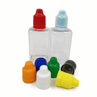 Botellas de plástico de 50 ml Botellas cuadradas de material PET