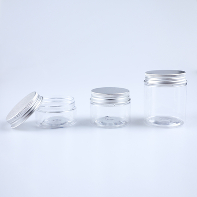Jarrón cosmético de plástico transparente para almacenamiento de alimentos y cosméticos Impresión de logotipos personalizados