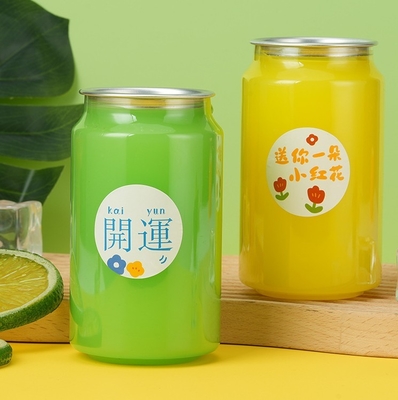 Envases de plástico ergonómicos de 330 ml con anillo de tracción