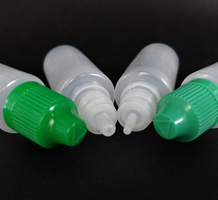 Botellas de plástico de goteo para dispensar líquidos con superficie lisa