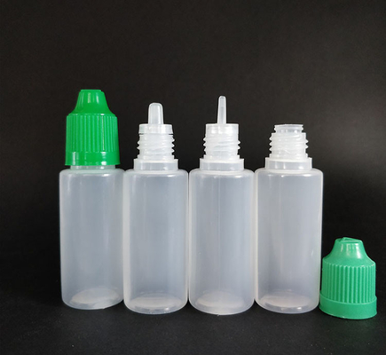 Botellas de plástico de goteo para dispensar líquidos con superficie lisa