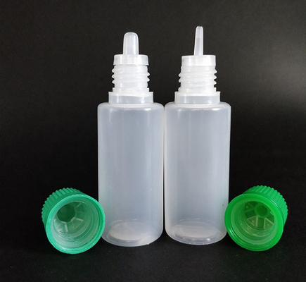 Botellas de plástico de goteo para dispensar líquidos con superficie lisa