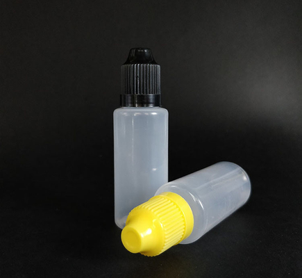 Personaliza botellas de plástico de goteo en negro transparente con tapa de tornillo