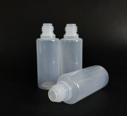 Personaliza botellas de plástico de goteo en negro transparente con tapa de tornillo