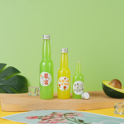 Botellas de jugo mini con forma única botellas de jugo con mango claro
