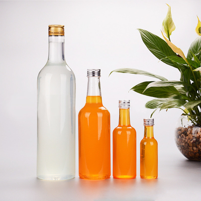 60 ml 120 ml 500 ml 750 ml 1000 ml botella de licor vacía y redonda transparente con C