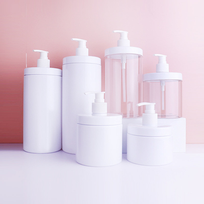 Material de tapa electroplacada UV de plástico con cierre con tapa abatible Botellas de loción de plástico con cuerpo de PET