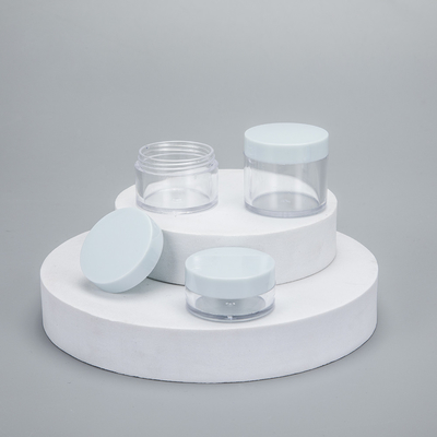 Logotipo personalizado Jar cosmético de plástico con superficie lisa e impresión personalizada