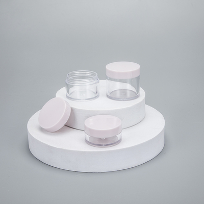 Logotipo personalizado Jar cosmético de plástico con superficie lisa e impresión personalizada
