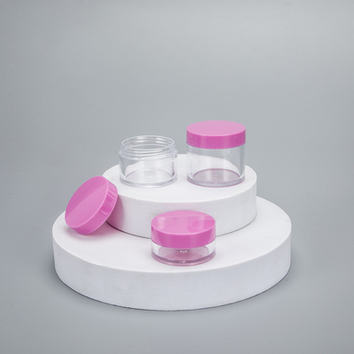 Contenedor de crema facial de plástico PS vacío 5g 10g 15g 20g frasco cosmético con tapas de colores