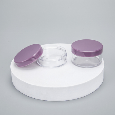 Tarro cosmético vacío de plástico de 3 ml y 5 ml con crema transparente