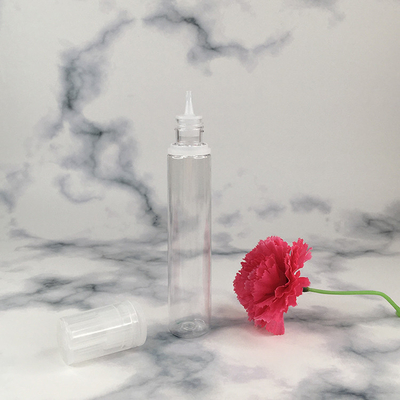 20 ml PET Cuerpo blanco translúcido con tapa negra Botellas de plástico para jugo de aceite Evidente de manipulación