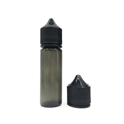 Botella de PET líquido comprimible de 50 ml con tapa o tapa negra o blanca