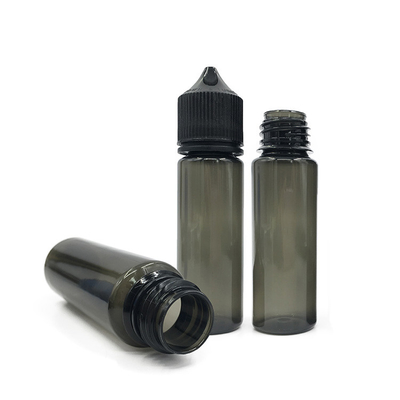 Botella de PET líquido comprimible de 50 ml con tapa o tapa negra o blanca