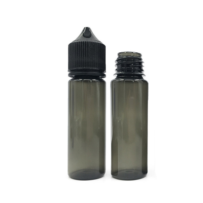 Botella de PET líquido comprimible de 50 ml con tapa o tapa negra o blanca