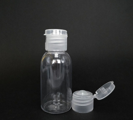 Muestra gratuita Botella de plástico PET transparente con tapa de vuelta Botella vacía con tapa de vuelta Botella de crema con tapa de vuelta con suministro de fábrica