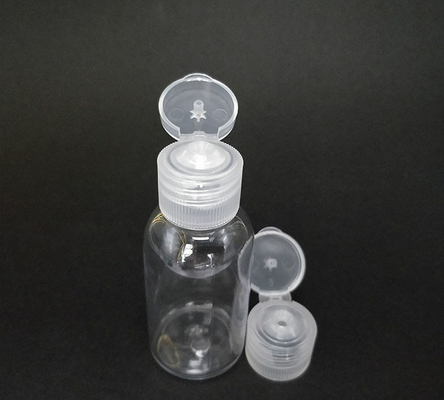 Muestra gratuita Botella de plástico PET transparente con tapa de vuelta Botella vacía con tapa de vuelta Botella de crema con tapa de vuelta con suministro de fábrica