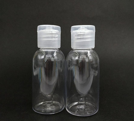 Muestra gratuita Botella de plástico PET transparente con tapa de vuelta Botella vacía con tapa de vuelta Botella de crema con tapa de vuelta con suministro de fábrica