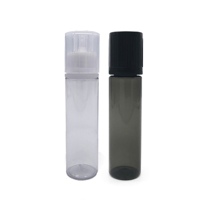 Botella de plástico con tapa plana de 10 ml Color negro translúcido