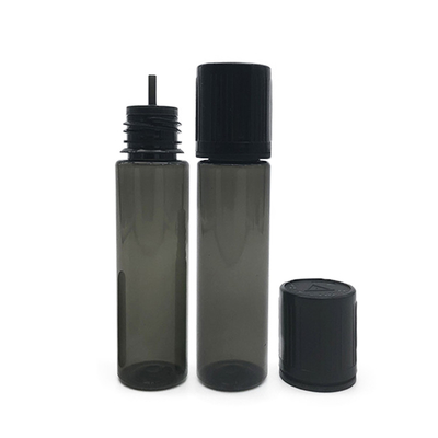 Botella de plástico con tapa plana de 10 ml Color negro translúcido