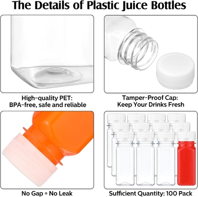 Botella de pulverización de plástico PET redonda Diseño duradero y duradero