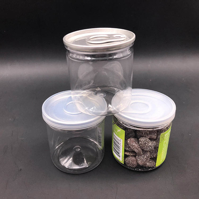 Envases de plástico transparente PET con diámetro 80mm 300# de aluminio