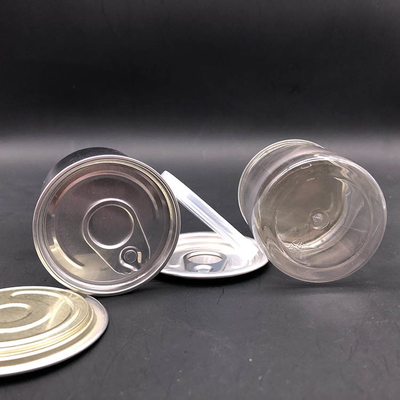 Envases de plástico transparente PET con diámetro 80mm 300# de aluminio