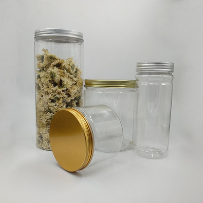 Contenedor de PET de grado alimenticio Jarrones de plástico para frijoles Nueces con tapa de tornillo 250 ml