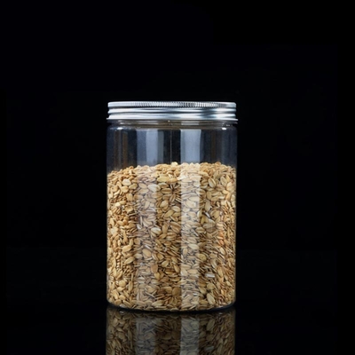 Contenedores de plástico transparente Logotipo personalizable 2 oz-8 oz Capacidad con tapa de aluminio