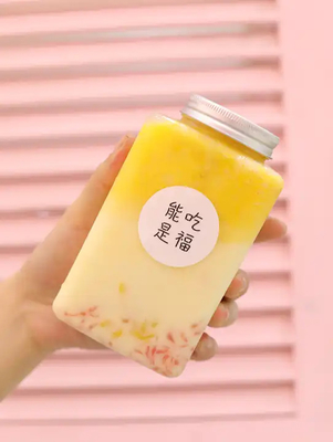 Modernas jarras de té de burbujas redondas cuadradas con mango transparente Diseño a prueba de fugas 0.5kg