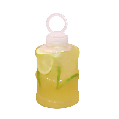 Botellas modernas de té de leche clara con tornillo en la tapa de 0,5 kg de capacidad