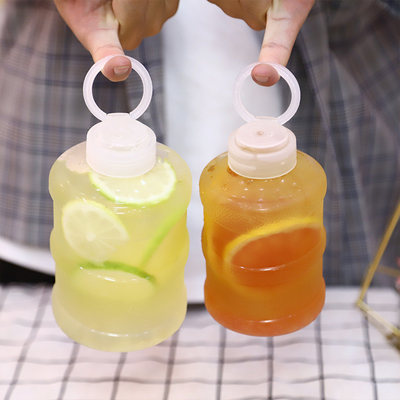 Botellas modernas de té de leche clara con tornillo en la tapa de 0,5 kg de capacidad