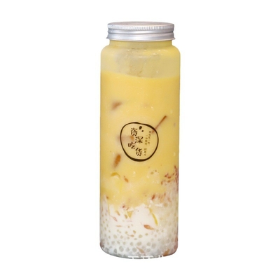 Botellas modernas de té de leche con manija de plástico PET transparente de color personalizable